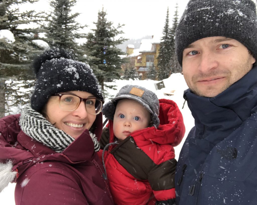 Kamloops Accountants with Son in the snow